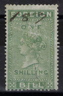 Grande-Bretagne - Fiscal - Victoria - Foreign Bill - One Shilling - Revenue Stamps