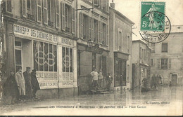 Les Inondations A Montereau 28 Janvier 1910 Place Carnot - Montereau