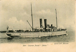 Bateau * Le Navire Vapeur Ibéria * Compagnie Courrier Postal - Steamers