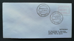 Brésil Brasil Lettre 1981 Rio De Janeiro Avec EMA  Brazil Franking Label Meter ATM Cover - Automatenmarken (Frama)