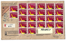 Hockey Geneve 1960 Nachnahme Brief Aus Bern Nach Stuttgart 25x 20 Rp. Multifranked - Covers & Documents