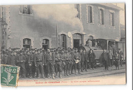 CPA 81 Grève De Graulhet La Gare Occupée Militairement Tramway Train - Graulhet