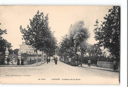 CPA 81 Le Tarn Lavaur Avenue De La Gare Tramway Train - Lavaur