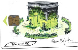 Carte Téléphonique   Arc De Triomphe ,Paris ** Fabrice Hybert - 2002