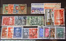 Suisse Switzerland - 5 Séries Différentes +  6 Timbres "pax" 1945 Série  - Oblitérés - Lotes/Colecciones