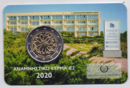 CYPRUS 2020 NEW 2 EURO COIN 30 YEARS OF INSTITURE FOR GENETICS IN OFFICIAL COINCARD - Chypre