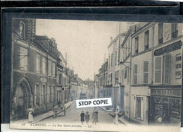 Delcampe - 06 - 2022 - VAN2700 - ESSONNE - 91 - ETAMPES - La Rue Saint Antoine - Belle Animation - Etampes