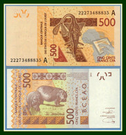 Côte D'Ivoire Billet 500 CFA Neuf (non Circulé) 2012 Hippopotame - Costa De Marfil