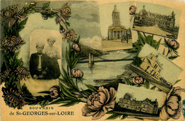 St Georges Sur Loire * Souvenir Du Village * Cpa 4 Vues - Saint Georges Sur Loire