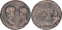 Romaine Provinciale - Monnaie à Identifier - Bustes Affrontés - Dieu-fleuve Allongé - 05-131 - Provinces Et Ateliers