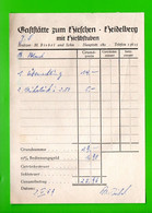 ALLEMAGNE . FACTURE .GASTSTÄTTE ZUM HEISCHEN . HEIDELBERG MIT HIRSCHSTUBEN . 1959 - Réf. N°34197 - - 1950 - ...