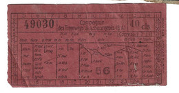 Ancien Ticket Tramways Strasbourgeois Pub Stock Américain - Europa