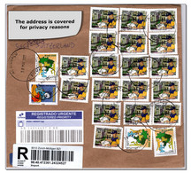 Brasil 2022 (G6) Postman Briefträger Mail Carrier Facteur Registered Cover To Switzerland - Brieven En Documenten