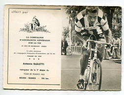 CYCLISME Cycliste Antonio BAILETTI Vainqueur 5 Em Etape TOUR De FRANCE 1963  Rouen Rennes    D07 2022 - Ciclismo