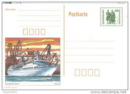 DDR P109/02 Gothe-Schiller-Denkmal Weimar MS Arkona Kreuzfahrtschiff  TV * Hafen Kräne Ungebraucht - Cartes Postales - Neuves