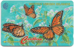 British Virgin Islands - C&W (GPT) - Butterflies, 91CBVB, 1996, 25.000ex, Used - Jungferninseln (Virgin I.)