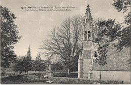 29   Moelan  -   Ensemble  De L'eglise Saint Philibert -  Le Clocher De Moelon - La Fotaine  Saint Roch - Moëlan-sur-Mer