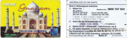 Carte Prépayée - Suisse - Gnanam Telecom - Taj Mahal 10CHF, Exp. 25/12/2001 - Schweiz