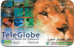 Sudan - Sudatel - TeleGlobe - Lion, Prepaid 700SD, Used - Sudan
