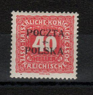 Pologne - Taxe  N°4 (1919 ) - Impuestos