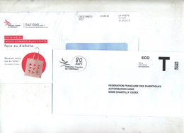 Enveloppe Repone T Federation Diabetique + Destineo - Cartes/Enveloppes Réponse T