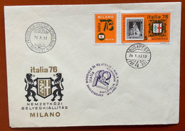 FILATELIA ESPOSIZIONE MONDIALE FILATELIA MILANO 76- UNGHERIA - 13/10/76 2  - ESTEROFA24 - Indiens D'Amérique