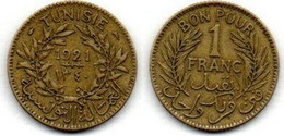 Tunisie -  1 Franc 1921 TB+ - Tunisia