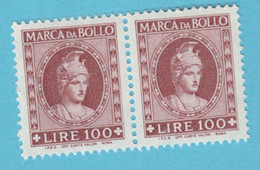 ITALIA Reveneu Fiscali Marca Bollo Tax  Lire 100   -  MNH - Revenue Stamps