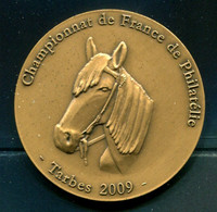 Championnat De France De Philatélie - Tarbes 2009 (Médaille Remise Aux Participants) (Cheval) - Professionnels / De Société