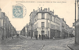93-MONTREUIL-SOUS-BOIS- AVENUE DE L'HÔTEL DE VILLE VERS LA MAIRIE - Montreuil