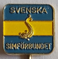 Svenska Simförbundet, SSF Sweden Swimming  Federation Association Union PIN A8/10 - Natation