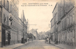 93-MONTREUIL-SOUS-BOIS- RUE DE VINCENNES ET LA TOURELLE - Montreuil