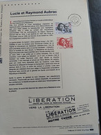 France - Document Philatélique - Premier Jour - YT Nº 5219 - Lucie Et Raymond Aubrac - 2018  Parf. état. DPO - Documenti Della Posta
