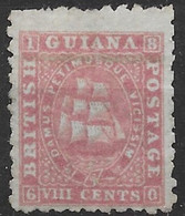 British Guiana Mint No Gum 1866 Michel 27c (32 Euros) - British Guiana (...-1966)