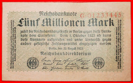 * REICHSBANKNOTE G 01233445: GERMANY ★ 5000000 MARK 1923! CRISP! LOW START ★ NO RESERVE! - 5 Millionen Mark