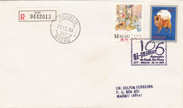 Macau, Macao, FDC, Aniversário, 1994, Registada - FDC