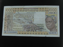 SENEGAL - 1000 Francs 1986 K - Banque Centrale Des Etats De L'Afrique De L'Ouest  **** EN ACHAT IMMEDIAT **** - Senegal