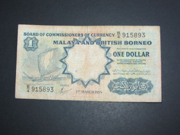 Malaya And BRITISH BORNEO - 1 Dollar 1959      **** EN ACHAT IMMEDIAT ****         Billet Rare !!!!! - Brunei