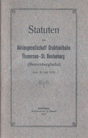 Statuten  "AG Drahtseilbahn Thunersee - St.Beatenberg"        1915 - Europa