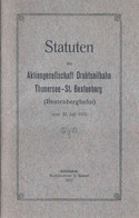 Statuten  "AG Drahtseilbahn Thunersee - St.Beatenberg"        1915 - Europe