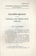 Geschäftsreglement  "Drahtseilbahn Thunersee - St.Beatenberg"  (Entwurf)        1915 - Europe