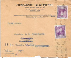 Sur Lettre COMPAGNIE ALGERIENNE - Covers & Documents