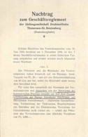 Geschäftsreglement  "Drahtseilbahn Thunersee - St.Beatenberg"  (Nachtrag)        1930 - Europa
