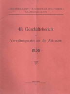 Geschäftsbericht  "Drahtseilbahn Thunersee - St.Beatenberg"       1936 - Europe