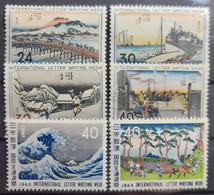 JAPAN 1964 - MNH - Mi 1958, 1959, 1960, 1962, 1963, 1964 - International Letter Writing Week - Neufs