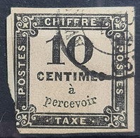 FRANCE 1861 - Canceled - YT 2 - Timbre Taxe 10c - 1859-1959 Used