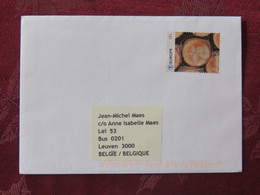 Belgium 2021 Cover To Leuven - Geometry - Circle - Wood - Storia Postale