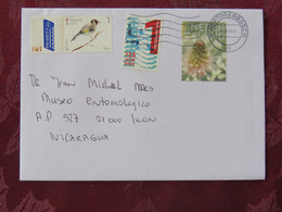 Netherlands 2019 Cover To Nicaragua - Bird - Plant - Swimming - Lettres & Documents