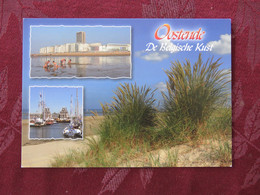 Belgium Unused Postcard Oostende Beach Harbor Boats - Storia Postale