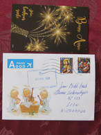 Belgium 2020 Cover To Nicaragua - Chritsmas - Music - Angels - Lettres & Documents